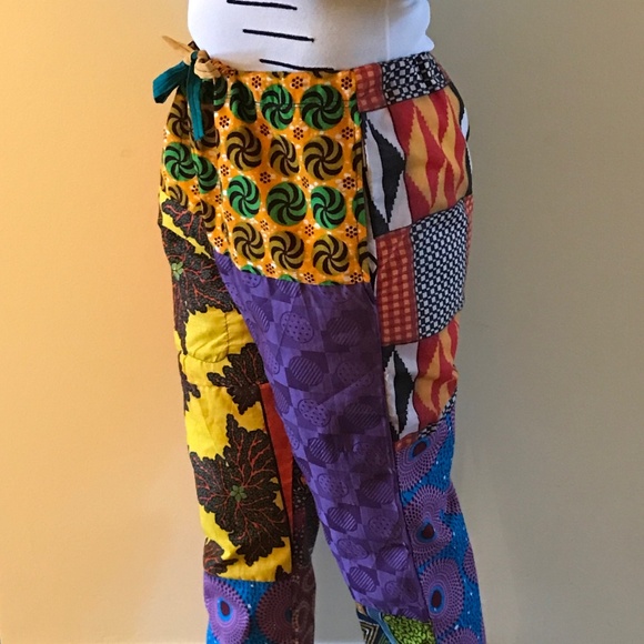 African Print Colourful Pants- Pockets! NWOT 3/$19 - Picture 7 of 11